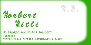 norbert mitli business card